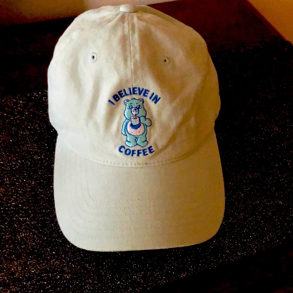 Care bear coffee hat. Blue